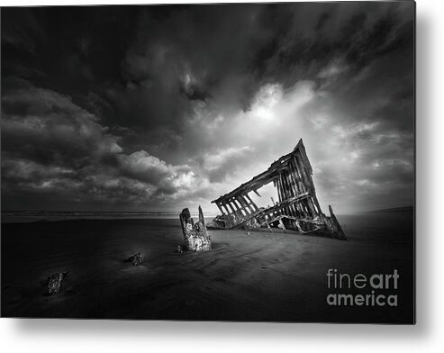 Peter Iredale Metal Print featuring the photograph Wreck Of The Peter Iredale by Doug Sturgess