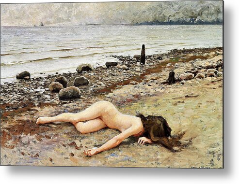 Wrecked Metal Print featuring the painting Wrecked - Digital Remastered Edition by Paul Gustav Fischer
