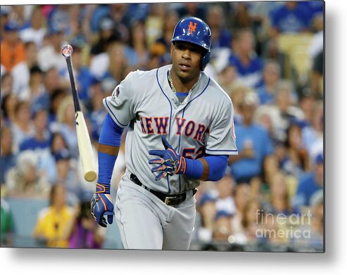 Game Two Metal Print featuring the photograph Yoenis Cespedes by Sean M. Haffey