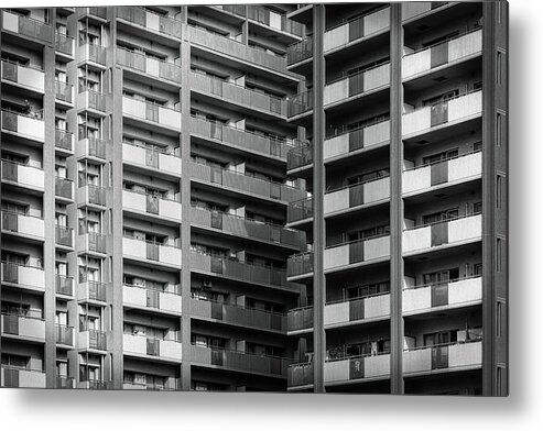 Apartment Metal Print featuring the photograph Yokosuka Patios 6 by Bill Chizek