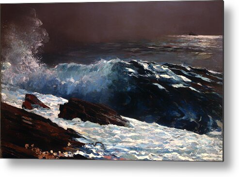Winslow Homer Metal Print featuring the painting Sunlight on the Coast #10 by Winslow Homer