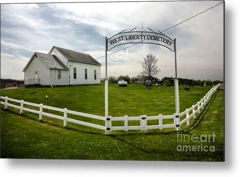 West Liberty Cemetery Metal Print featuring the photograph West Liberty Cemetery in Montezuma Iowa #1 by Gregory Dyer