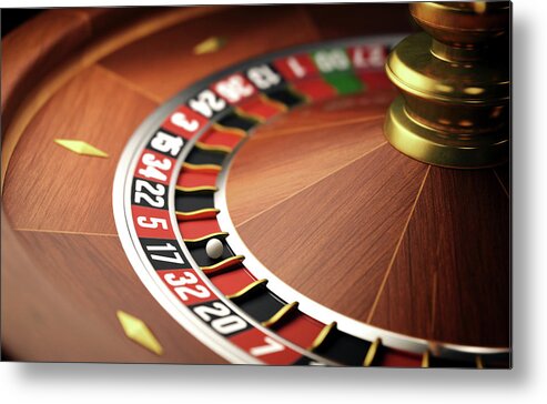 Artwork Metal Print featuring the photograph Roulette Wheel #12 by Ktsdesign