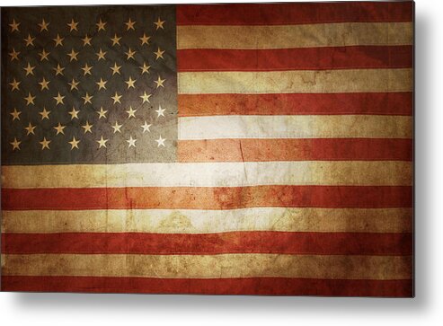 Flag Metal Print featuring the photograph American flag 69 by Les Cunliffe