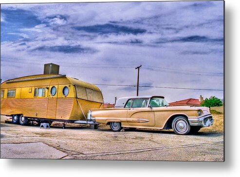 T-bird Metal Print featuring the photograph 1950s Thunderbird by Matthew Bamberg