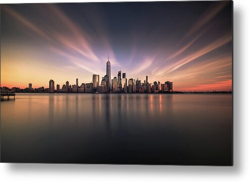 New York Metal Print featuring the photograph A floating City by David D