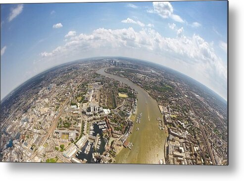 England Metal Print featuring the photograph Aerial View Of City, London, England, Uk by Mattscutt