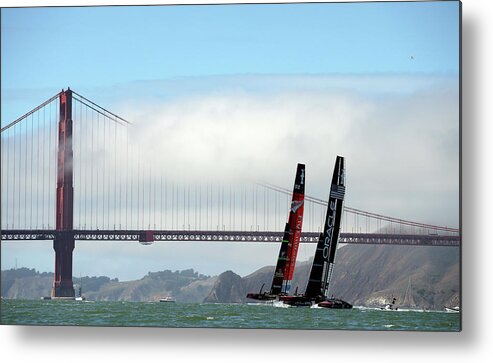 San Francisco Metal Print featuring the photograph Americas Cup - Finals Races 14 & 15 by Ezra Shaw