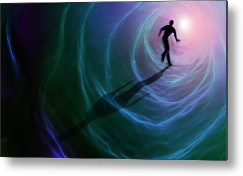 Artwork Metal Print featuring the photograph Artwork Depicting A Near-death Experience by Mark Garlick