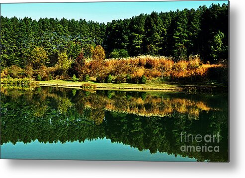 Autumn Reflections Metal Print featuring the photograph Autumn Reflections by Lydia Holly