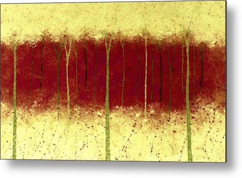Abstract Metal Print featuring the painting Beckon by Herb Dickinson
