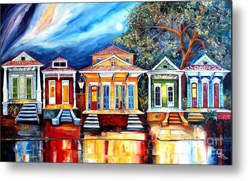 New Orleans Metal Print featuring the painting Big Easy Shotguns by Diane Millsap