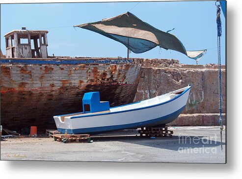 Fishing Metal Print featuring the photograph Blue fashion by Arik Baltinester
