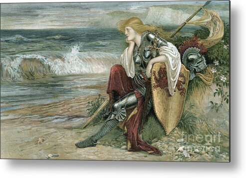 Britomartis Metal Print featuring the painting Britomart by Walter Crane