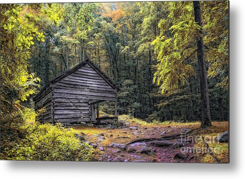 Tennessee Metal Print featuring the photograph Cabin in the Mountains by Gina Cormier