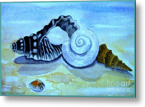 Shells Metal Print featuring the painting Castles In The Sand by Leanne Seymour
