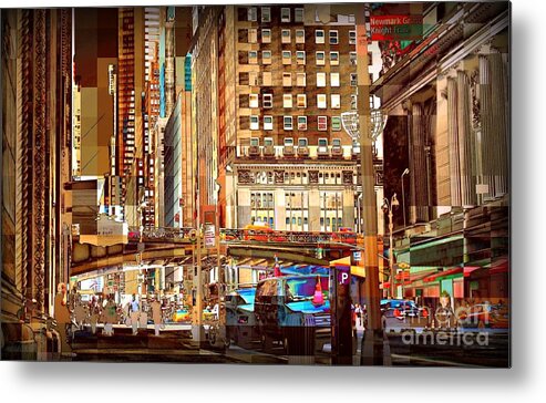 East 42nd Street Metal Print featuring the photograph Grand Central and 42nd St by Miriam Danar