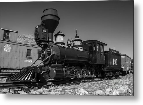 Dl&g Metal Print featuring the photograph Denver Leadville and Gunnison 191 black white by Tim Mulina