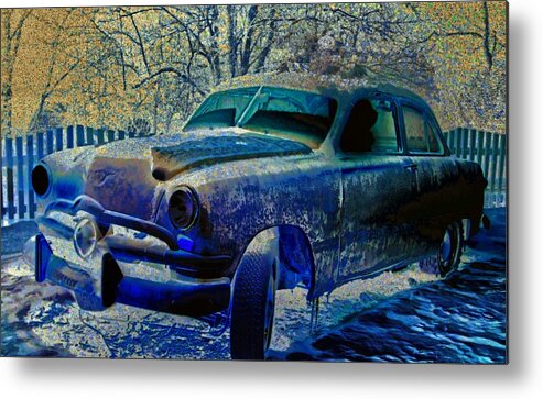 Vintage Car Metal Print featuring the photograph Devil In My Car by William Rockwell