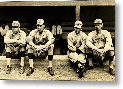 Babe Ruth Metal Print featuring the photograph Early Red Sox by Benjamin Yeager
