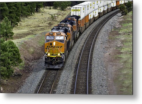 Flagstaff Metal Print featuring the photograph Eastbound Freight by Paul Riedinger