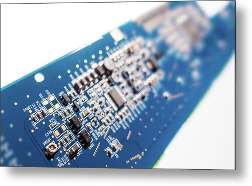 Nobody Metal Print featuring the photograph Electronic Circuit Board by Wladimir Bulgar/science Photo Library