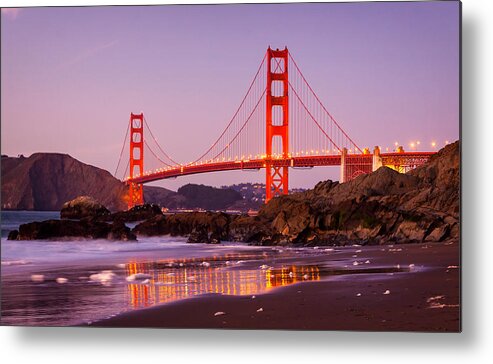 Golden Gate Bridge Metal Print featuring the photograph Golden Gate Bridge from Baker Beach by Alexis Birkill