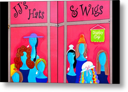 Door Metal Print featuring the photograph Hats and Wigs by Tikvah's Hope