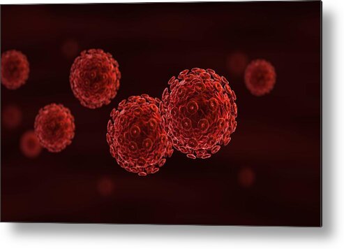 Pathogen Metal Print featuring the photograph HIV spreading by Fpm