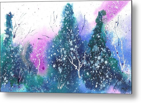 Solstice Metal Print featuring the painting Holiday Card 10 by Nelson Ruger