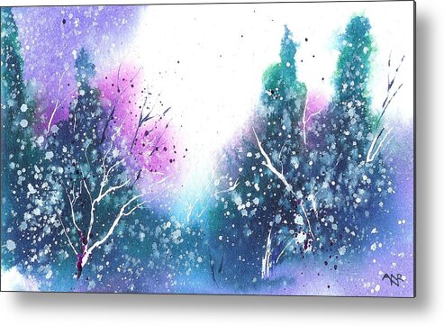 Solstice Metal Print featuring the painting Holiday Card 9 by Nelson Ruger