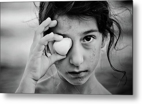 Portrait Metal Print featuring the photograph I \sea\ You... by Svetlana Bekyarova