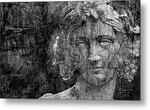 Composite Photo Photograph Face Bw Blackandwhite Print Acrylic Canvas Metal Metal Print featuring the photograph Icon Composite by Jim Vance