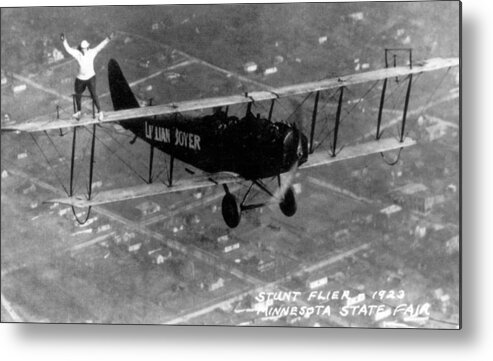 Entertainment Metal Print featuring the photograph Lillian Boyer, American Daredevil Wing by Science Source
