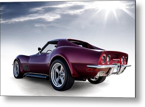 Classic Metal Print featuring the digital art LT1 Stingray by Douglas Pittman