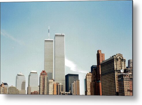 Twin Towers Metal Print featuring the photograph New York City Skyline by Patricia Januszkiewicz