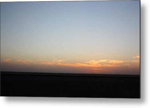 Nature Metal Print featuring the photograph Plain Sunset by Daniel Schubarth