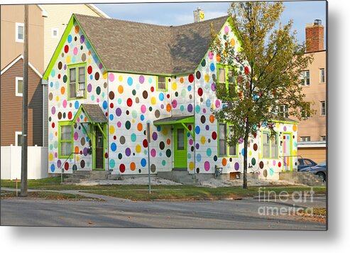 House Metal Print featuring the photograph Polka Dot House by Steve Augustin
