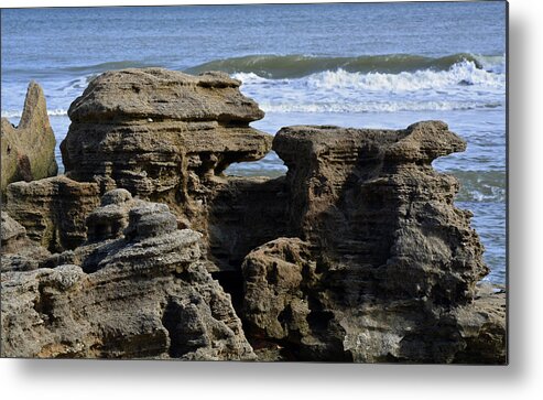 Florida Metal Print featuring the photograph Rock Art on the Florida Coast by Bruce Gourley