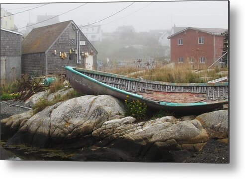 Peggy's Cove Metal Print featuring the photograph Skeleton Ashore by Jennifer Wheatley Wolf