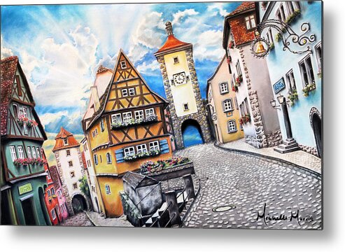 Germany Metal Print featuring the pastel Two Paths by Michelle Morris