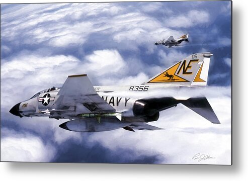 Aviation Metal Print featuring the digital art VF-21 Freelancers by Peter Chilelli