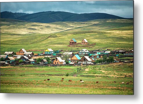 Tranquility Metal Print featuring the photograph Village In Siberia by Nutexzles