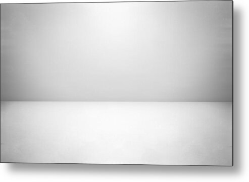 Whiteboard Metal Print featuring the photograph White Grad Back Drop V2 Silver by Matt Anderson Photography