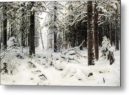 Ivan Shishkin Metal Print featuring the painting Winter by Ivan Shishkin