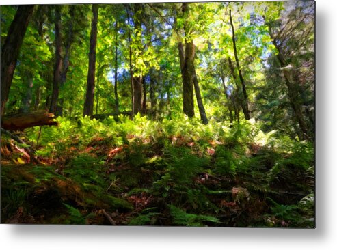 Wisconsin Metal Print featuring the painting Woodland by Lars Lentz