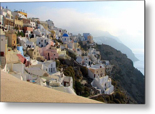 Santorini Metal Print featuring the photograph Fira in Santorini by Carla Parris