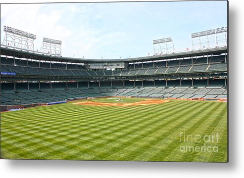 Wrigley Field Metal Print featuring the photograph From Center by David Bearden