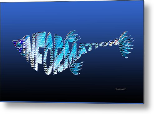 Fish Metal Print featuring the digital art Info Fish by Asok Mukhopadhyay
