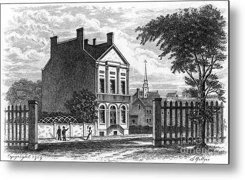 1795 Metal Print featuring the photograph Nyc: Library, 1795 by Granger